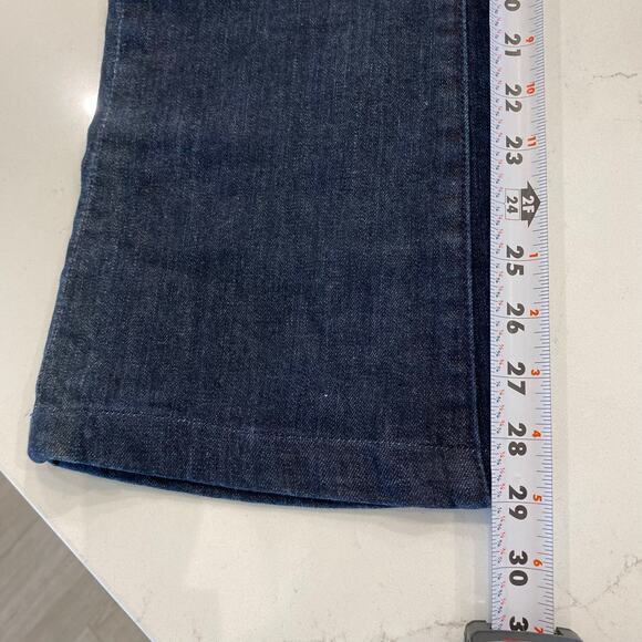7 for all Mankind Blue Bootcut Jeans with Rhinestones Bling Size 26 - Picture 9 of 10